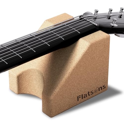 Flatsons FA-19 Guitar Neck Rest, Two Heights Support Guitar Neck Cradle, Stable Trapezoid Design, Premium Cork Guitar Rest, Guitar Accessories for Guitar Workstation Ukulele Violin Banjo Mandolin