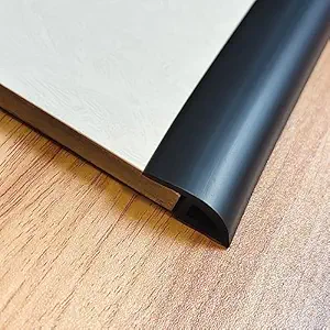 ZEYUE 6.56ft Floor Mats Edge Reducer - Carpet Straight Edge Threshold Transition Strip Floor Edging Trim Vinyl - Beveled Edge Ramp Edge Guard for use with 3/8