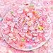 60Pcs Pink Slime Charms Assorted Cute Jelly Embellishments Bulk, Random Kawaii Accessories, Flatback Ornament Resin Charms for Phone Junk Cases,Hairpins Scrapbooking Crafting & DIY Decoration