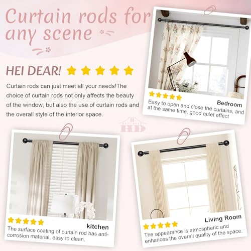 Hei! Dear CURTAIN RODS FOR WINDOWS 18 To 45 Inch,5/8 Inch Small Curtain Rod thumb #6