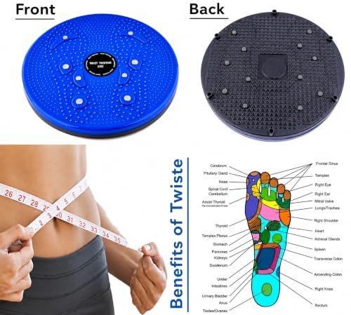 Image of Oizeir 5-in-1 Slimming Tummy Twister | Double-Sided Acupressure Waist Disc with Magnets | Reflexology Fat Burning Exercise Board | Anti-Skid