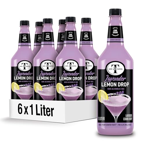 Mr & Mrs T Lavender Lemon Drop Mix, 1 L bottle (Pack of 6), Light...