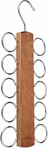 LMSAWK Colgador de bufanda de madera, soporte para bufanda para organizador y almacenamiento de armario, colgador de corbata, colgador de bufandas,