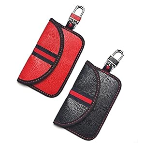WDEC 2 Pack Auto Key Signal Blocker Pouch, Faraday Bag voor Autosleutels, RFID Sleutelzak, Anti-diefstal Remote Entry Smart Fobs Bescherming, Keyless Signaal Blokkeren Key Case