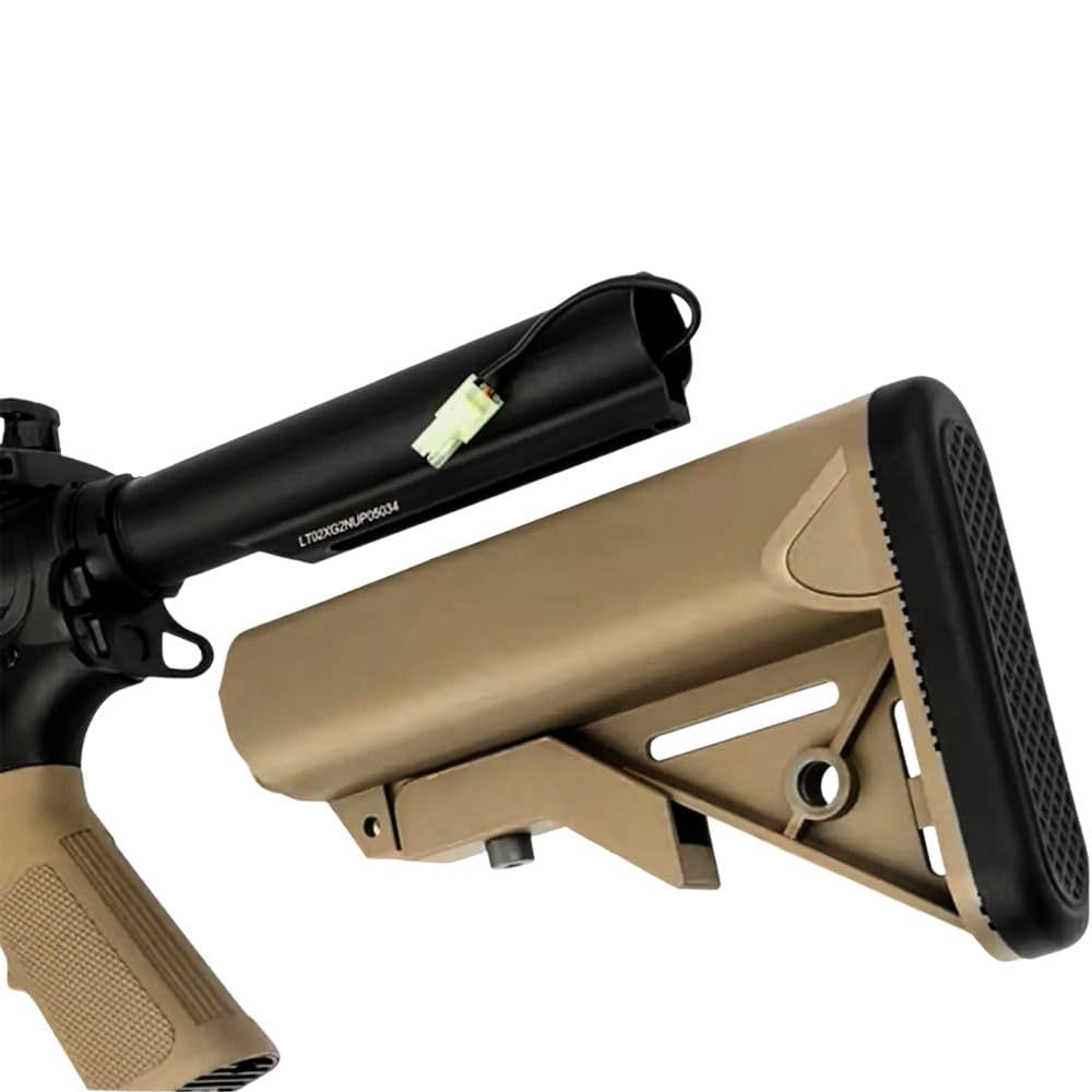 Delta Pioneer Recon Fucile Softair Elettrico AEG Rifle 10" (FDE) con Gearbox Metallo, Batteria Ni-MH 9,6V, Calibro 6mm, Pallini