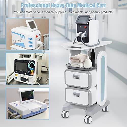 Ecomvast TC10005 Mobile Medical Trolley Cart 130 Lbs Load Portable Professional Cart thumb #2