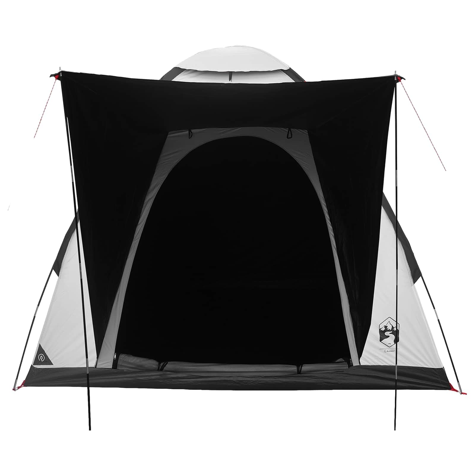 Tenda da campeggio per 2 persone, verde, poliestere e acciaio