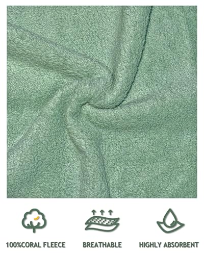 Image of 10''x10''Baby Washcloths with Hanging Strap, Microfiber Baby Towels for Newborns,Extra Absorbent and Soft Burp Cloth for Infants and Toddlers,Gentle On Sensitive Skin (Coral Fleece-18)