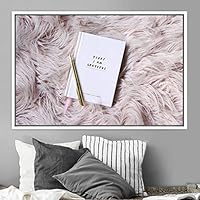 Framed Canvas Wall Art Pressed Quotes 3D Chic Inspirational Multicolor Pop Art Quotes Typography Ultra Whimsical - 16x24 inches