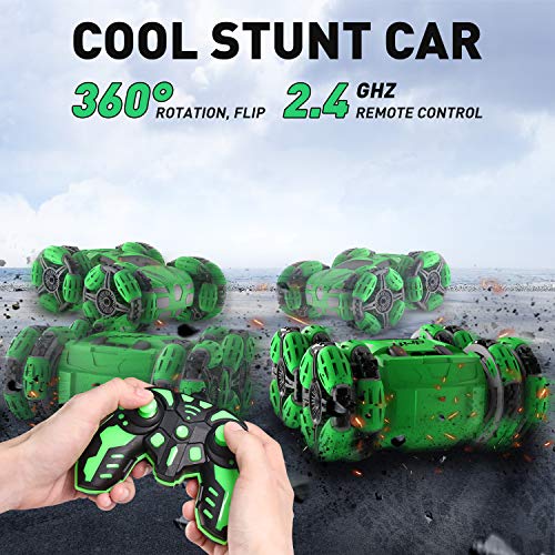 Remote Control Car RegeMoudal RC Stunt Car Toy Double Sided Rotating Tumbling 360° Flips RC Car Best Gift for Kids