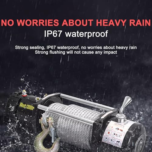 Winch eléctrico dual remoto 3000lb 12V para rescate miniatura 4