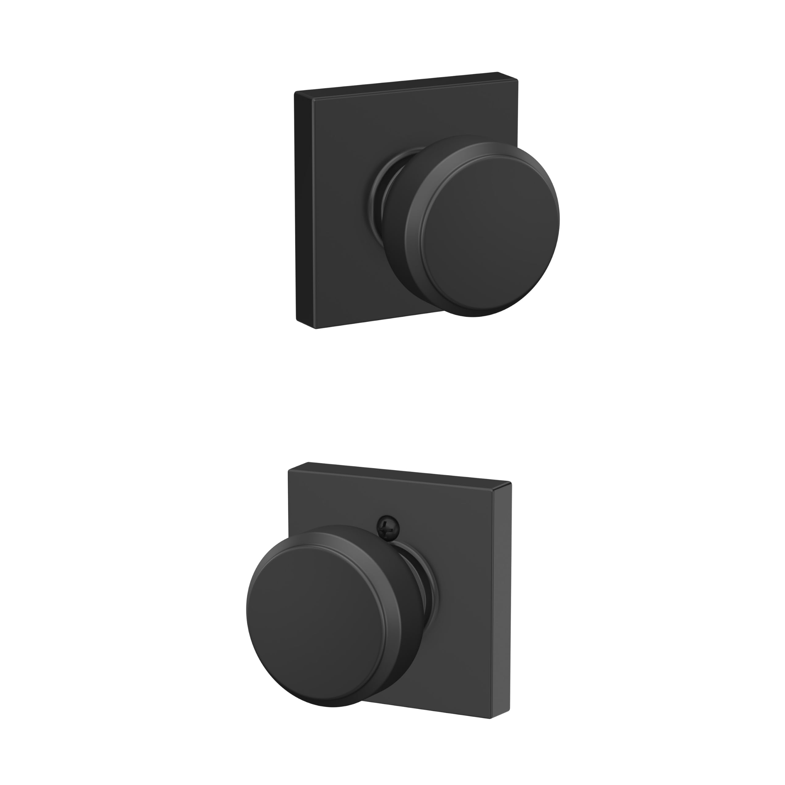 SCHLAGE Bowery Hall/Closet Passage Door Knob, Matte Black
