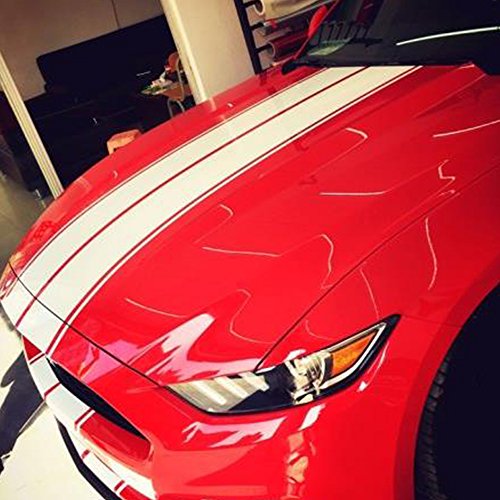 Universal Fit For All Cars 1Set/3Pairs Vinyl Racing Stripe Decal Sticker For Car Decoration Fender, Hood, Roof, Side, Trunk, Skirt, Bumper Of Racing Rally Stripes Stripe Graphics Decal #TOP6