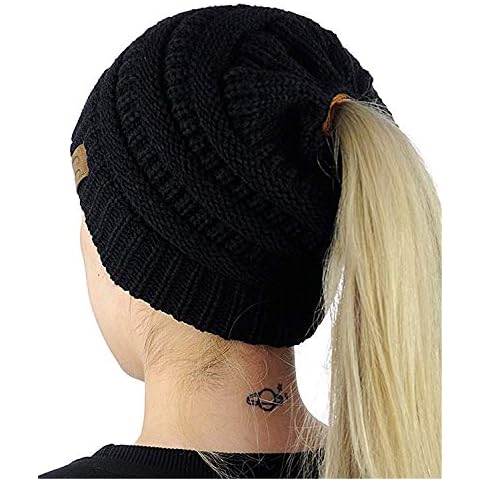 WEKNOWU Bonnet Femme Noir Cover