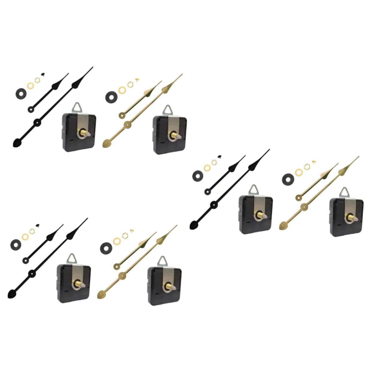 Lurrose 6 Sets DIY Uhrwerkmotor Schwarze Teile Uhrwerkersatz Geräuschlos Ersetzen Oder Machen Sie Ihre Eigene Uhr Vintage Uhr Kleines Uhrwerk Uhrwerk Uhrzeiger Kunststoff
