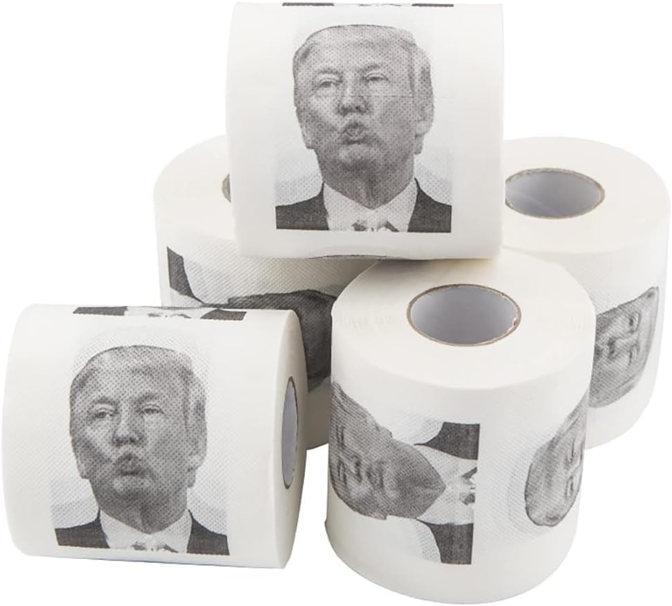 Miniatura 4 de Papel higiénico Trump divertido regalo de humor político, divertido regalo para demócratas y republicanos, divertido papel higiénico para coleccionar