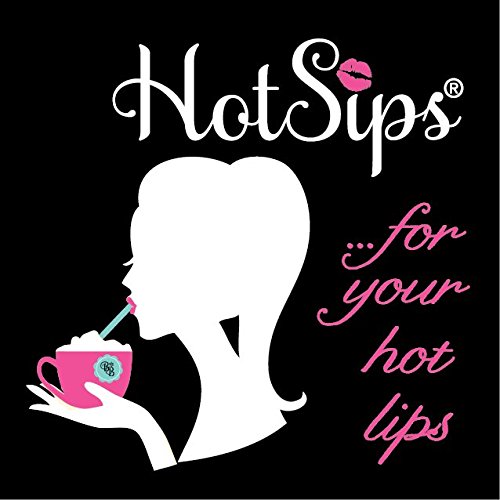 HotSips Reusable Straws 2 Small + 2 Medium with Travel Case, Pink w/Aqua