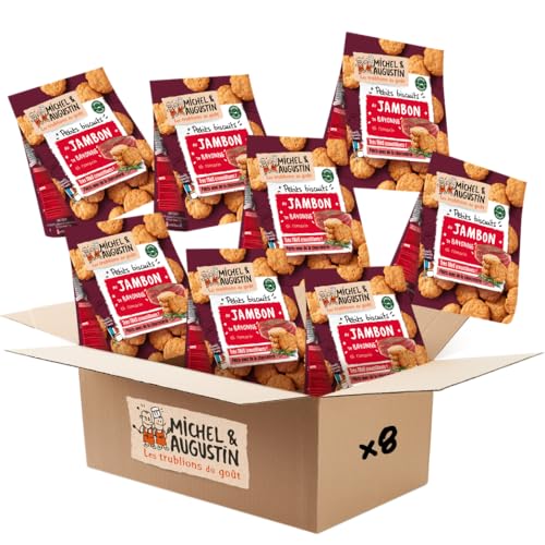 Michel & Augustin – Petits Biscuits Salés au Jambon de Bayonne IGP et Romarin – Biscuits Apéritifs Très Très Croustillants – Fabriqués en France –...