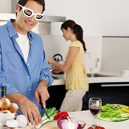 3 Pack Onion Goggles Glasses, Anti-Fog No-Tears Kitchen Onion Glasses with Inside Sponge, Kitchen Gadget for Chopping Onion Tearless BBQ Grilling Dust-proof, Eye Protection Glasses Kitchen Tool