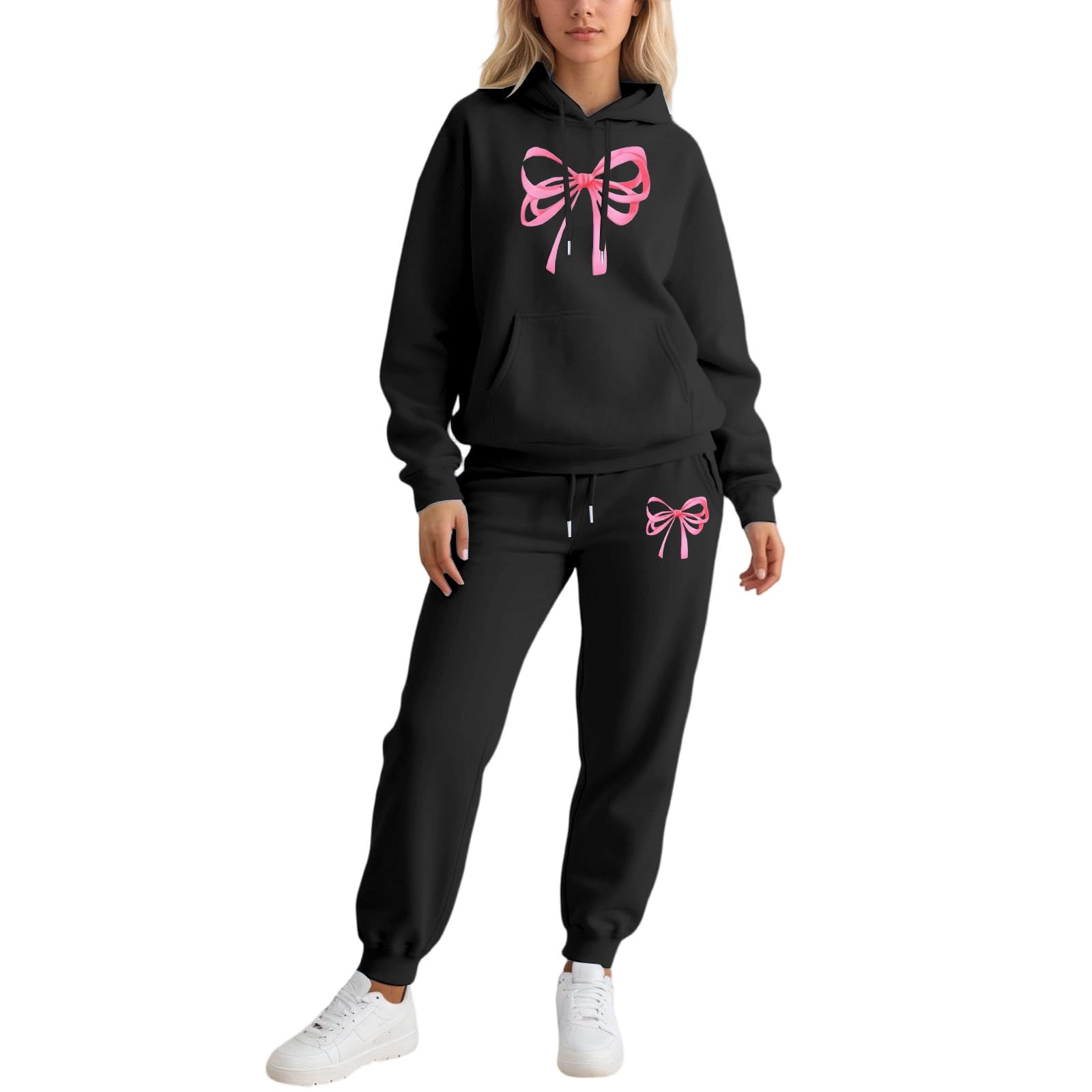 Survêtement décontracté, Pantalon de Jogging Souple avec Sweat à Capuche Assorti, idéal pour Les activités Sportives.