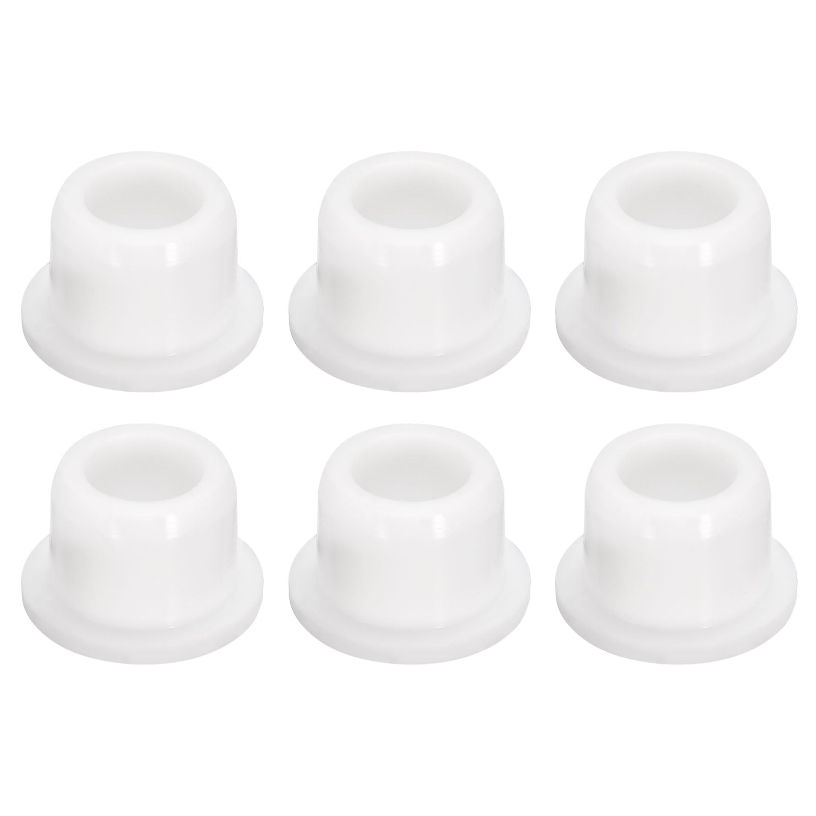 uxcell 6Pcs White Plug Holes, Waterproof Rubber Button Plug for 14mm / 0.55" Hole
