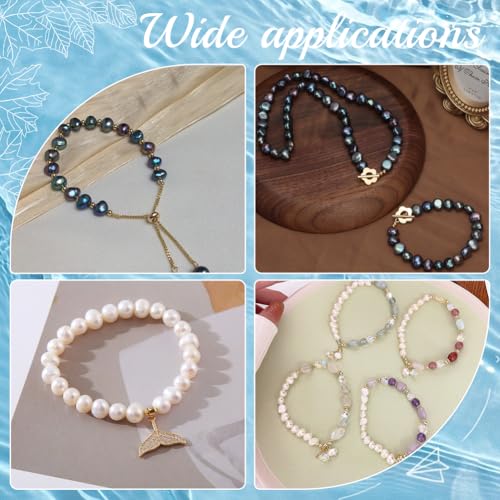 Perles d'eau douce bleu de Prusse Beebeecraft pour création de bijoux DIY - 6