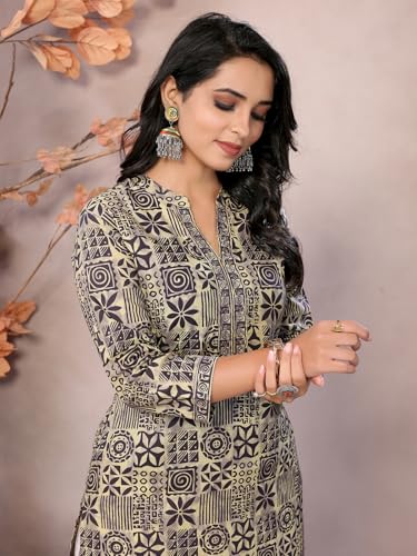 Image of rangita Women's Cotton Regular Fit Casual Kurta
