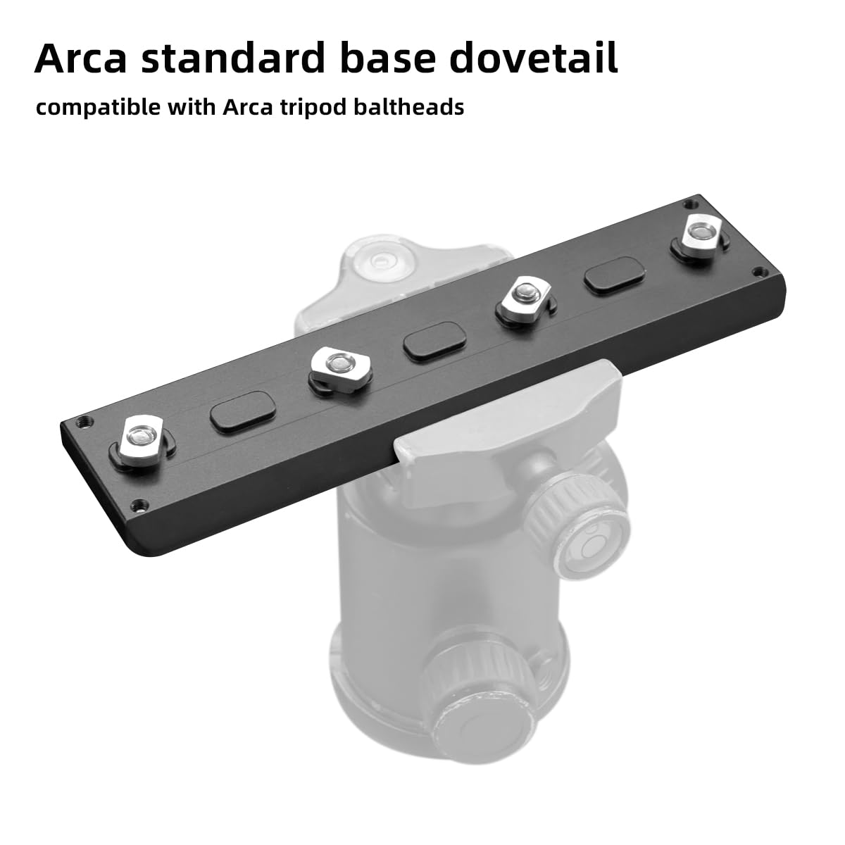 Arca Rail Mount, 3.15 inch Arca Swiss for Rifle Tripod Ballhead Quick Release Plate, Aluminum Arca Plate Compatiable RRS (5.15inch)