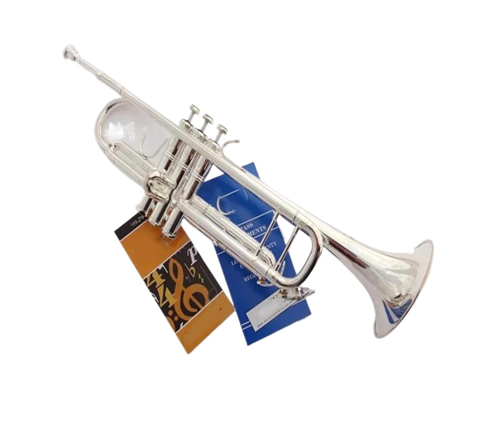 trompettes Trompette Bach plaquée argent petit instrument en laiton...