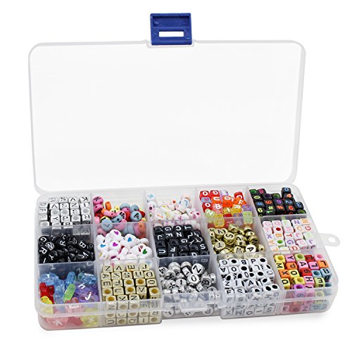 PsmGoods Beads colorati lettera Perle acrilico DIY...