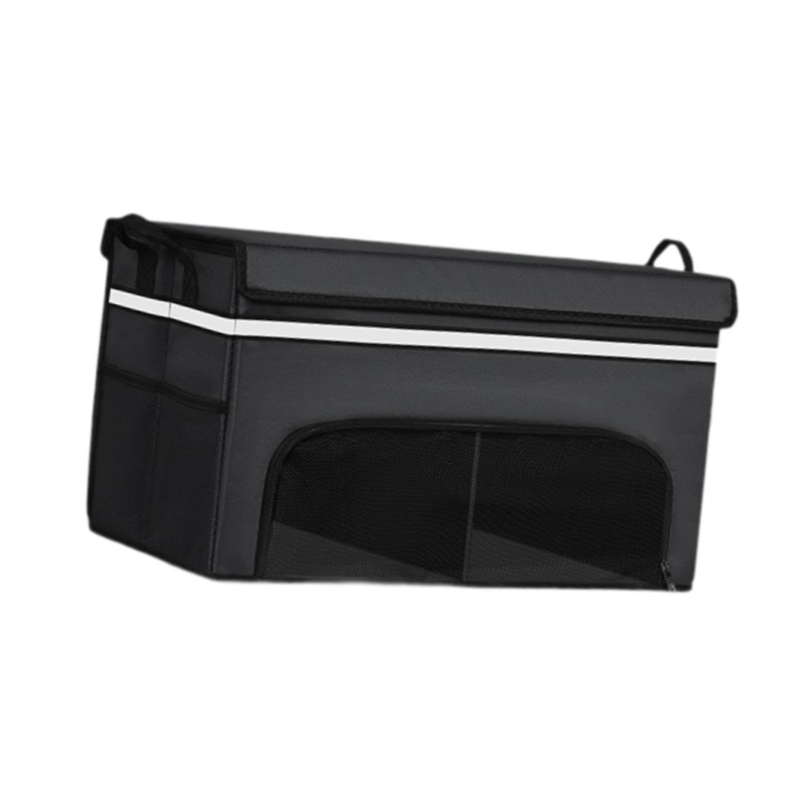Organizzatore per Bagagliaio Auto, Pieghevole, per Uomo e Donna, Robusto Contenitore portaoggetti con Coperchio e Maniglia per furgoni, Camion Auto, 55x33x33cm