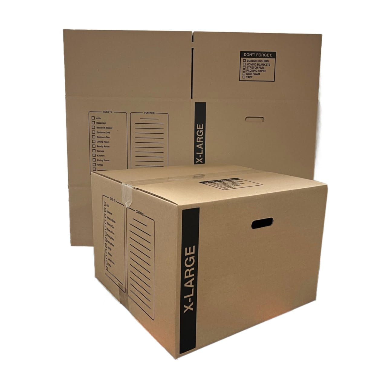 5 - Pack X-Large Cardboard Moving Boxes 23x23x16 32 ECT With Handles
