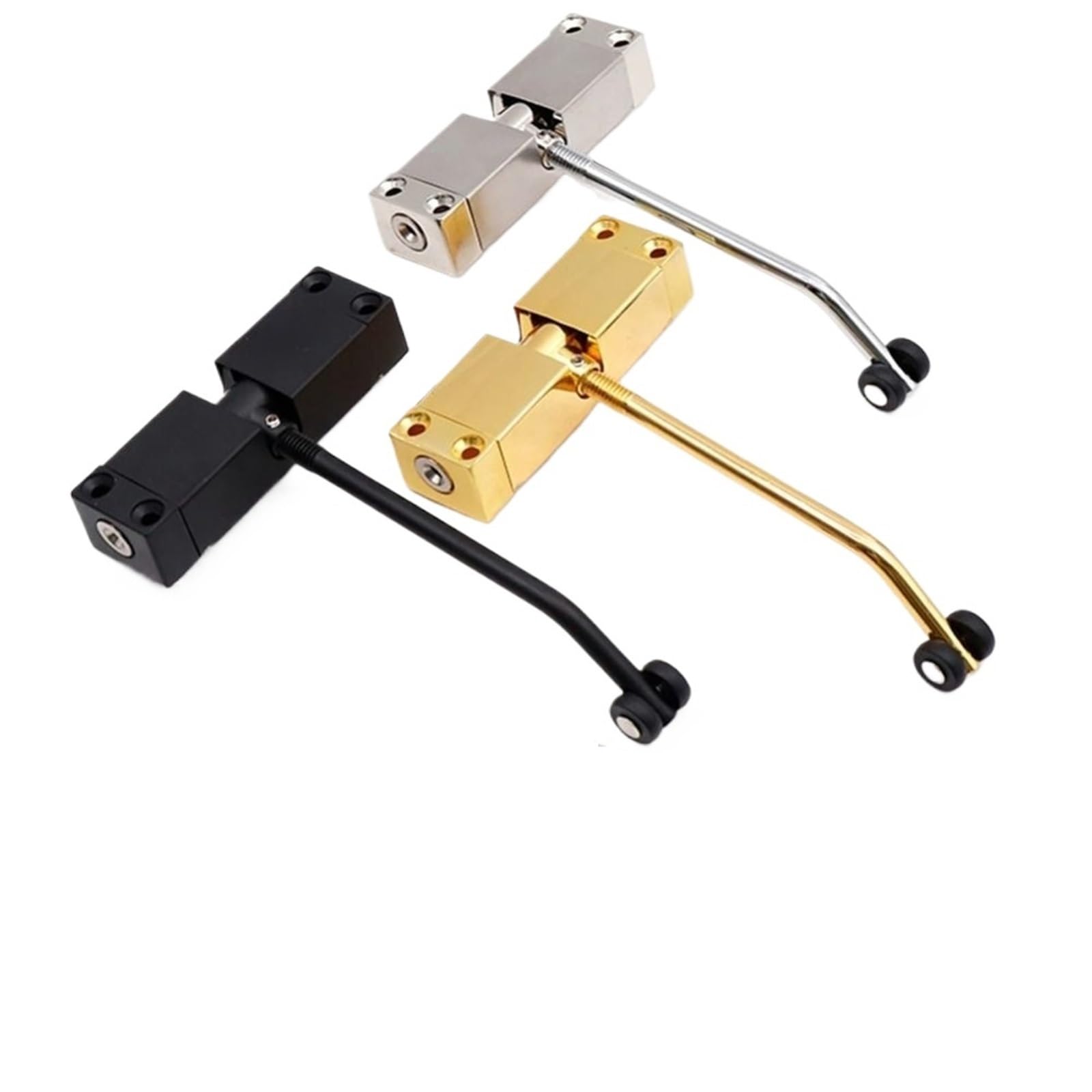 1pcs Aluminum Alloy Door Closer Self-Closing Mounted Spring Door Closer(Golden)