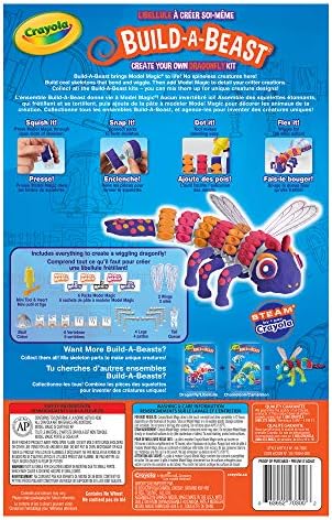 Crayola Build-A-Beast Craft Kit, Dragonfly, Holiday Toys, Gift for Boys and Girls, Kids, Ages 5, 6, 7, 8 and Up, Stocking, Arts and Crafts, 47030 3