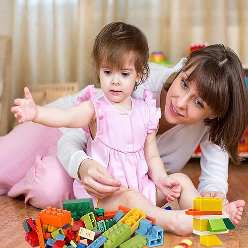 Image of Building Bricks Compatible with Lego Classic - 1000 Pieces Basic Bulk Building Blocks in Random Color - Mixed Shape