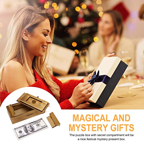 Wooden Cash Gift Card Puzzle Box With Secret Compartments, Surprise Holder Money Puzzle Gift Boxes Challenging Puzzle Brain Teasers For Adults #TOP5