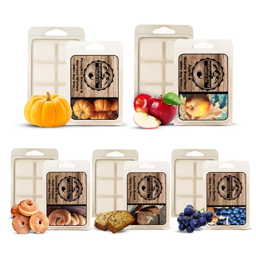 Mountain Kettle Wax Melts, Wax Melt Warmer Cubes, Wax Warmer Cubes, Pack of 5 (Autumn Pack)
