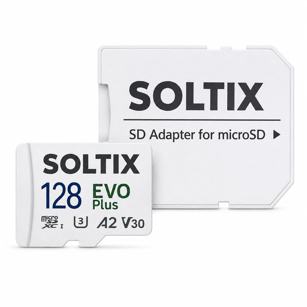 soltix evo plus 128gb micro sdxc w/sd adaptor, up-to 160mb/s, expanded storage for gaming devices, android tablets and smart phones, memory card, mb-mc128sa/in
