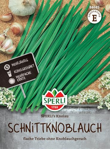 Sperli Schnittknoblauchsamen SPERLI's Knolau 84683 - Mehrjährig, Dekorativ, Schnittlauchpflanze, Schnittknoblauch Samen, Ideal für Garten und Küche, für 1-2 lfd. Meter