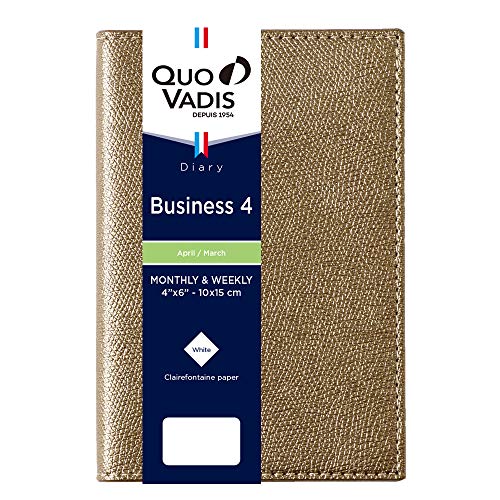 クオバディス 手帳 【2025年4月始まり】ダイアリー『ビジネス4/クラブ』 (週間バーチカル・A6変型サイズ 10×15cm) カッパー QUOVADIS qv66302co