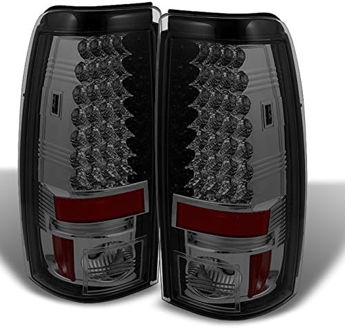 AKKON - For 03-06 Chevy Silverado 1500 2500 3500 Pickup Truck Rear LED Tail Lights Signal Brake Lamp Pair Smoked