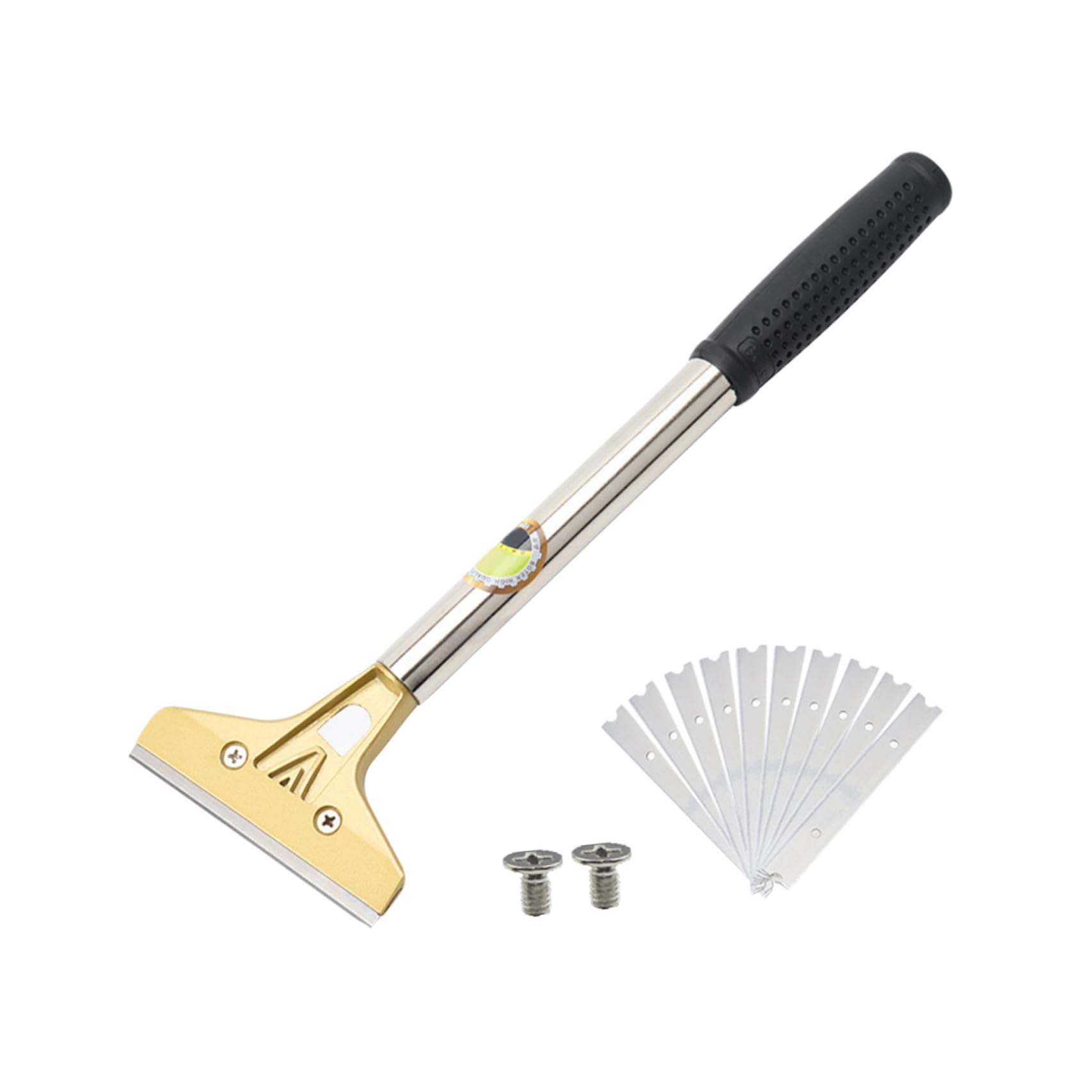 DOITOOL Raspador de Limpieza y Removedor de Pegatinas Metálico Ergonómico, Herramienta Manual para Pintura y Vidrio, Uso Doméstico y Profesional, 1 Unidad para Múltiples Superficies,