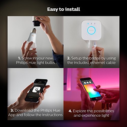 image for Philips Hue White and Color Ambiance A19 60W Equivalent LED Smart Bulb