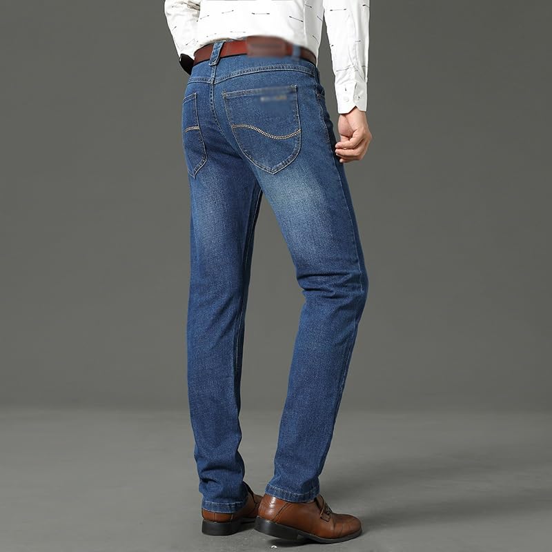 Thin Spring/Summer Men's Jeans Solid Color Pocket Zipper Jeans3