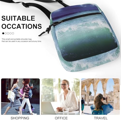 Ocean Wave Mini Crossbody Bag Anti-Theft Side Shoulder Bags Messenger Bag Unisex4