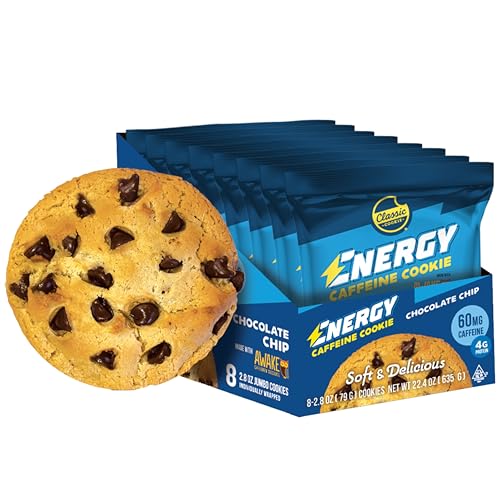 Classic Cookie, Energy Caffeine Cookie, Chocolate Chip Made With AWAKE Chocolate 2.8oz, 60mg Caffeine, 8 Cookies