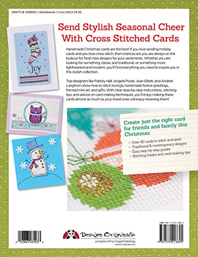 Image of Cross Stitched Cards for the Holidays: Simply Stylish Cards and Tags for the Christmas Season (Design Originals) 40+ Charming Christmas Cards to Stitch, from the Editors of CrossStitcher Magazine