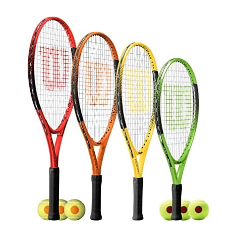 Wilson Federer Junior Tennis Racket with Balls Cover