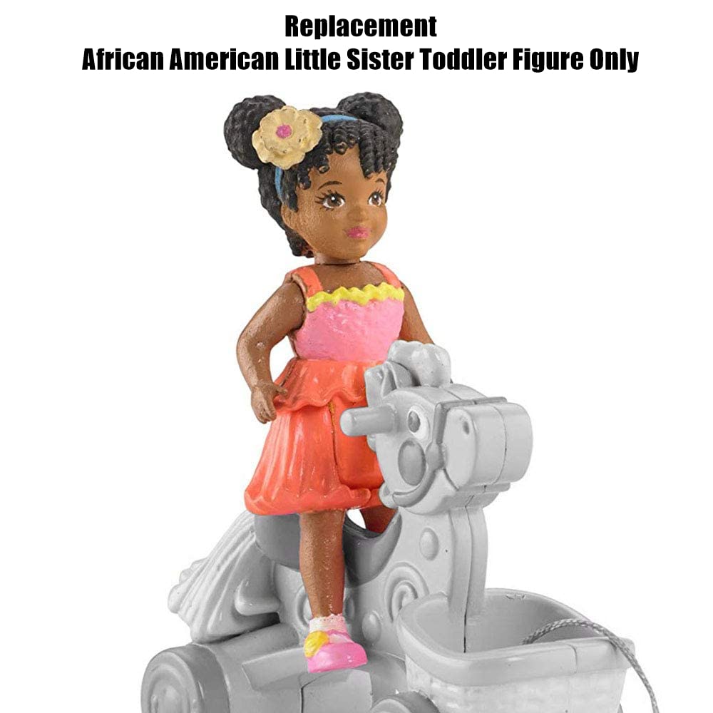 Replacement African American Little Sister Toddler Figure For Loving Family Dollhouse - BML25 Compatible