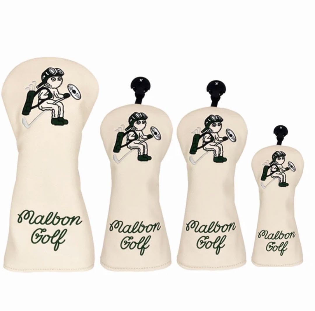 Malbon マルボン GOLF ゴルフクラブカバーゴルフ ヘッド カバー 4点 